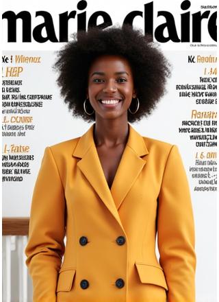 Couverture de Marie Claire, affichant un portrait de mode féminin et inspirant.